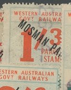 Western Australia Railway Parcels Stamps Mosman Park